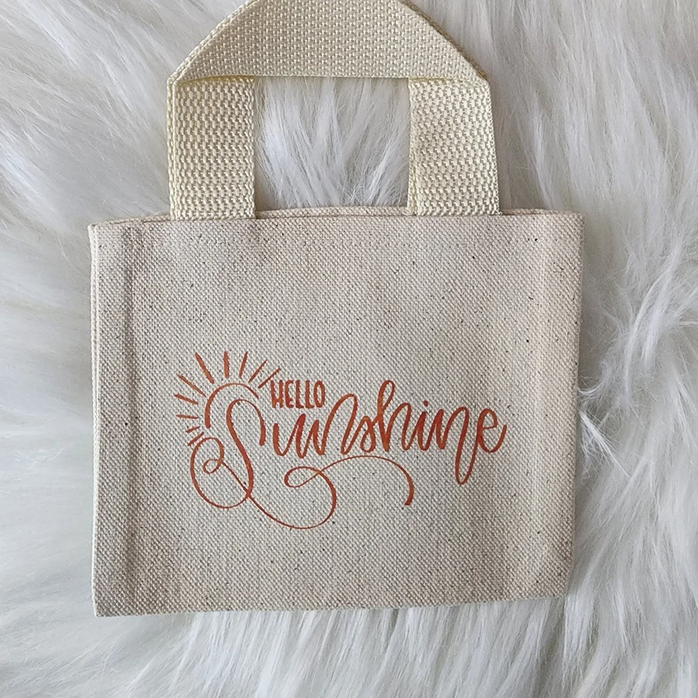 Set of 3 Canvas Bags with Inspirational Prints You Are My Sunshine